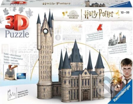 Puzzle: 3D Harry Potter: Bradavický hrad - Astronomická věž (Ravensburger). Ravensburger, 2022 Puzzle: 3D Harry Potter: Bradavický hrad - Astronomická věž (Ravensburger). Ravensburger, 2022