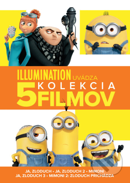 Film: Mimoni + Ja, zloduch: kolekcia 5 filmov (Magicbox) (DVD). Magicbox, 2022 Film: Mimoni + Ja, zloduch: kolekcia 5 filmov (Magicbox) (DVD). Magicbox, 2022