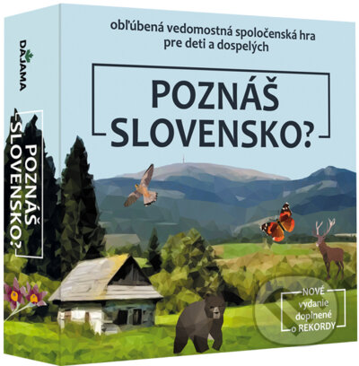 Spoločenská hra: Poznáš Slovensko? (Daniel Kollár, Daniela Kollárová a Juraj Kucharík). DAJAMA, 2022 Spoločenská hra: Poznáš Slovensko? (Daniel Kollár, Daniela Kollárová a Juraj Kucharík). DAJAMA, 2022