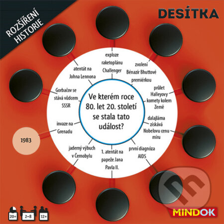 Společenská hra: Desítka: Rozšíření historie (Mindok). Mindok, 2022 Společenská hra: Desítka: Rozšíření historie (Mindok). Mindok, 2022