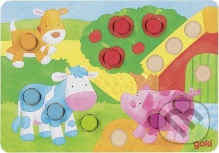 Spoločenská hra: Vkládací hra s kostkou: Barvy II (Goki). Goki, 2022 Spoločenská hra: Vkládací hra s kostkou: Barvy II (Goki). Goki, 2022