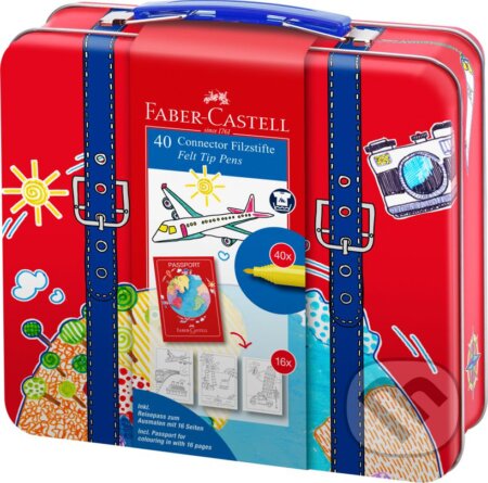 Popisovače s klipom Kufrík 40 ks (Faber-Castell). Faber-Castell Popisovače s klipom Kufrík 40 ks (Faber-Castell). Faber-Castell