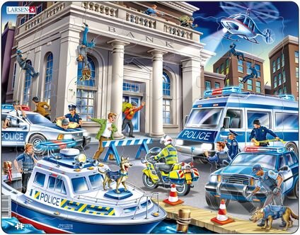 Puzzle: Puzzle Polícia v akcii (Larsen). Larsen Puzzle: Puzzle Polícia v akcii (Larsen). Larsen