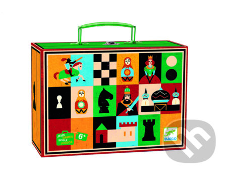 Spoločenská hra: Spoločenské hry: Šach a dáma (Djeco). Djeco, 2019 Spoločenská hra: Spoločenské hry: Šach a dáma (Djeco). Djeco, 2019