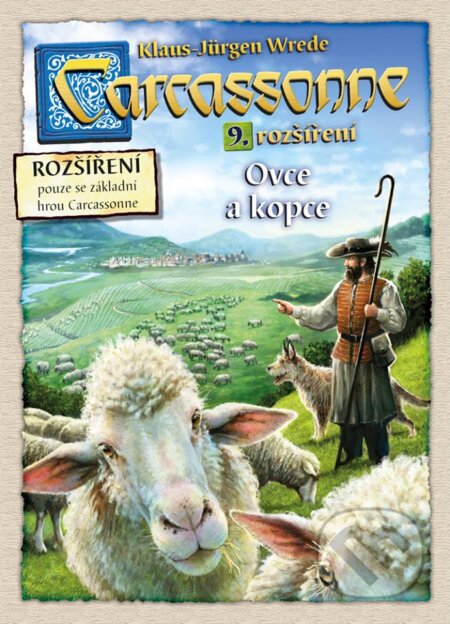 Spoločenská hra: Carcassonne - rozšíření 9 (Ovce a kopce) (Klaus-Jürgen Wrede). Mindok, 2018 Spoločenská hra: Carcassonne - rozšíření 9 (Ovce a kopce) (Klaus-Jürgen Wrede). Mindok, 2018