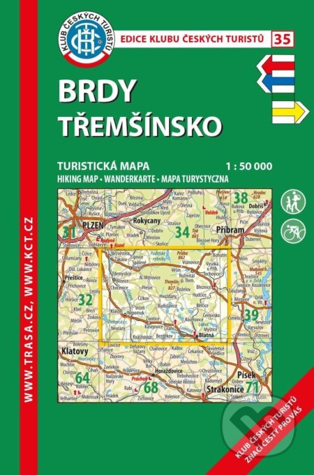 KČT 35 Brdy, Třemšinsko 1:50 000 / turistická mapa (Klub českých turistů). Klub českých turistů, 2021 KČT 35 Brdy, Třemšinsko 1:50 000 / turistická mapa (Klub českých turistů). Klub českých turistů, 2021
