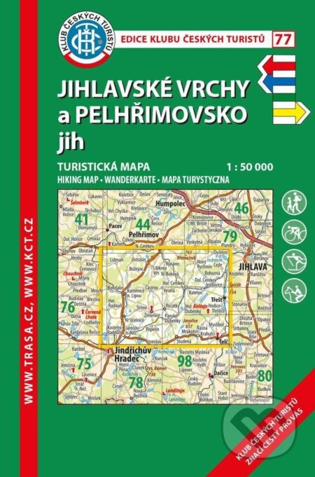 KČT 77 Jihlavské vrchy a Pelhřimovsko jih 1:50 000 (Klub českých turistů). Klub českých turistů KČT 77 Jihlavské vrchy a Pelhřimovsko jih 1:50 000 (Klub českých turistů). Klub českých turistů