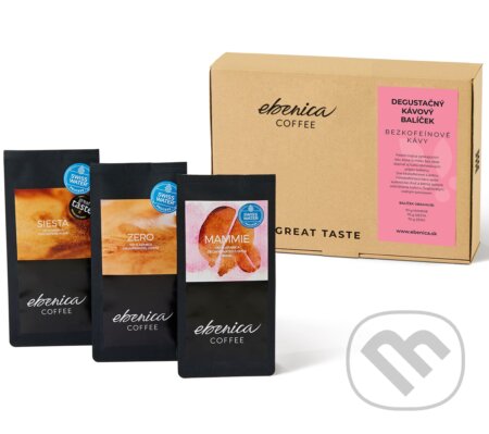 Kávy a čaje: Degustačný balíček - Bezkofeínové kávy (EBENICA Coffee). EBENICA Coffee Kávy a čaje: Degustačný balíček - Bezkofeínové kávy (EBENICA Coffee). EBENICA Coffee
