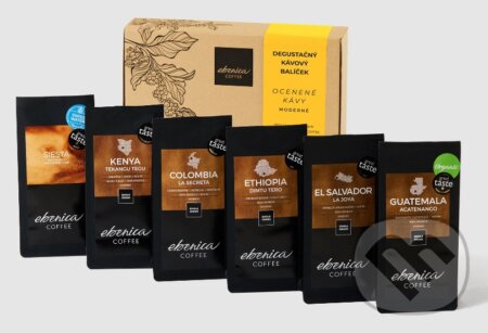 Kávy a čaje: Degustačný balíček - Ocenené kávy: Moderné (EBENICA Coffee). EBENICA Coffee Kávy a čaje: Degustačný balíček - Ocenené kávy: Moderné (EBENICA Coffee). EBENICA Coffee