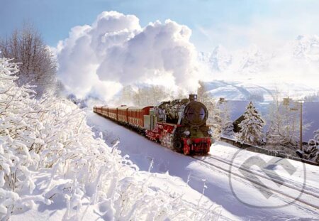 Puzzle: Lokomotíva v zime (Castorland). Castorland Puzzle: Lokomotíva v zime (Castorland). Castorland