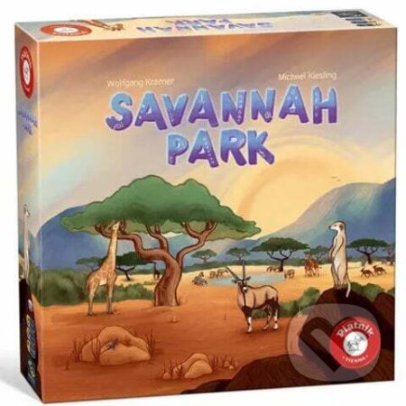 Spoločenská hra: Savannah Park (Michael Kiesling a Wolfgang Kramer). Piatnik, 2022 Spoločenská hra: Savannah Park (Michael Kiesling a Wolfgang Kramer). Piatnik, 2022