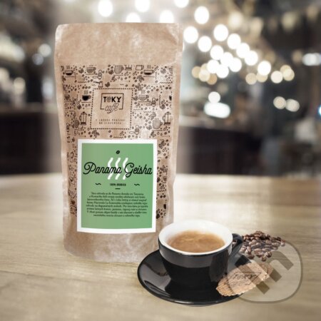 Kávy a čaje: TOKY Caffe Panama Geisha (TOKY Caffe). TOKY Caffe, 2022 Kávy a čaje: TOKY Caffe Panama Geisha (TOKY Caffe). TOKY Caffe, 2022