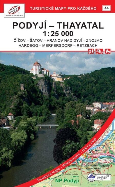 Podyjí - Thayatal 1:25 000, národní parky / 44 Turistické mapy pro každého (Geodezie On Line). Geodezie On Line, 2021 Podyjí - Thayatal 1:25 000, národní parky / 44 Turistické mapy pro každého (Geodezie On Line). Geodezie On Line, 2021