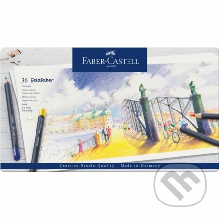 Pastelky Goldfaber permanent set-plech 36 farebné (Faber-Castell). Faber-Castell, 2020 Pastelky Goldfaber permanent set-plech 36 farebné (Faber-Castell). Faber-Castell, 2020