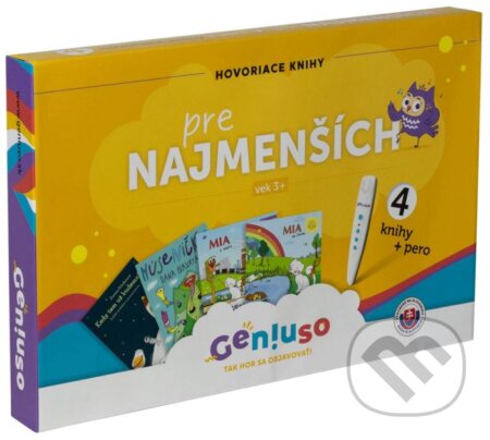 Spoločenská hra: Geniuso balíček pre najmenších (4 hovoriace knihy + pero) (Geniuso). Geniuso, 2022 Spoločenská hra: Geniuso balíček pre najmenších (4 hovoriace knihy + pero) (Geniuso). Geniuso, 2022