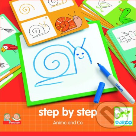 Spoločenská hra: Eduludo - Kreslenie krok za krokom Zvieratká (Djeco). Djeco, 2019 Spoločenská hra: Eduludo - Kreslenie krok za krokom Zvieratká (Djeco). Djeco, 2019