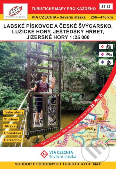 VIA CZECHIA Severní stezka Labské pískovce Jizerské hory / Turistická mapa Geodézie On Line S8-12 (Geodezie On Line). Geodezie On Line VIA CZECHIA Severní stezka Labské pískovce Jizerské hory / Turistická mapa Geodézie On Line S8-12 (Geodezie On Line). Geodezie On Line