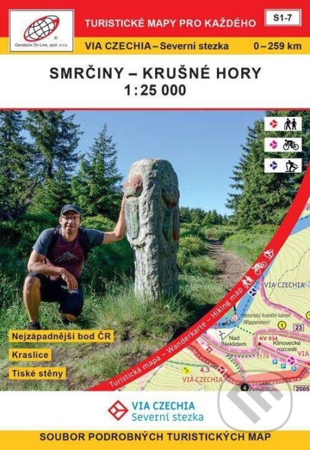 VIA CZECHIA Severní stezka Smrčiny Krušné hory / Turistická mapa Geodézie On Line S1-7 (Geodezie On Line). Geodezie On Line VIA CZECHIA Severní stezka Smrčiny Krušné hory / Turistická mapa Geodézie On Line S1-7 (Geodezie On Line). Geodezie On Line