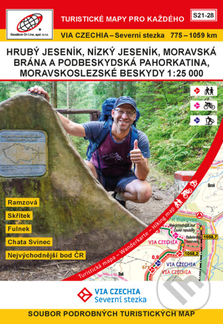 VIA CZECHIA - Severní stezka, BOX 4, S21-28 1 : 25 000 (Geodezie On Line). Geodezie On Line, 2022 VIA CZECHIA - Severní stezka, BOX 4, S21-28 1 : 25 000 (Geodezie On Line). Geodezie On Line, 2022