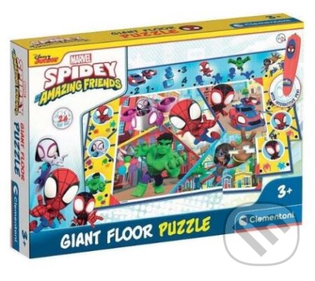 Puzzle: Puzzle podlahové s interaktivním perem Spidey (Clementoni). Clementoni, 2022 Puzzle: Puzzle podlahové s interaktivním perem Spidey (Clementoni). Clementoni, 2022