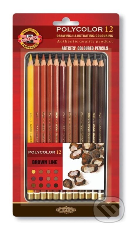 Koh-i-noor pastelky POLYCOLOR 12 ks hnědá řada (KOH-I-NOOR HARDTMUTH). KOH-I-NOOR HARDTMUTH, 2022 Koh-i-noor pastelky POLYCOLOR 12 ks hnědá řada (KOH-I-NOOR HARDTMUTH). KOH-I-NOOR HARDTMUTH, 2022
