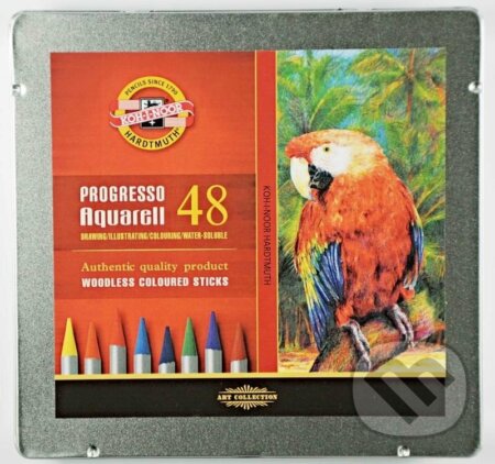 Koh-i-noor pastelky PROGRESSO akvarelové souprava 48 ks v plechové krabičce (KOH-I-NOOR HARDTMUTH). KOH-I-NOOR HARDTMUTH, 2022 Koh-i-noor pastelky PROGRESSO akvarelové souprava 48 ks v plechové krabičce (KOH-I-NOOR HARDTMUTH). KOH-I-NOOR HARDTMUTH, 2022
