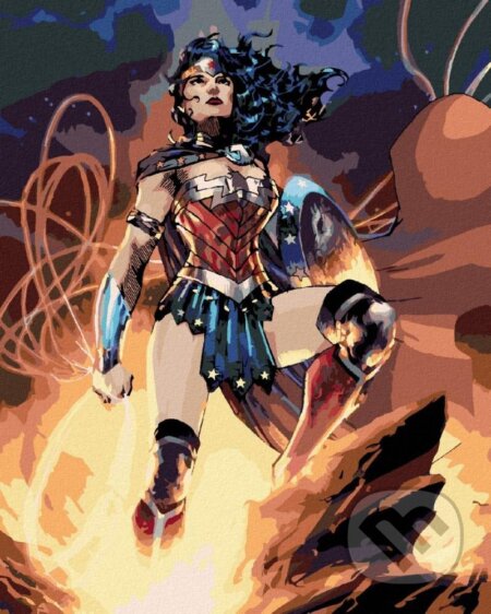 Malování podle čísel: Wonder Woman - na skále (Zuty). Zuty, 2022 Malování podle čísel: Wonder Woman - na skále (Zuty). Zuty, 2022