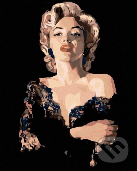 Malování podle čísel: - Marilyn Monroe v černých šatech, Zuty, 2022