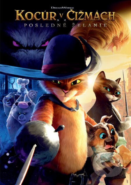 Film: Kocúr v čižmách: Posledné želanie (SK) (Januel Mercado a Joel Crawford) (DVD). Magicbox, 2023 Film: Kocúr v čižmách: Posledné želanie (SK) (Januel Mercado a Joel Crawford) (DVD). Magicbox, 2023