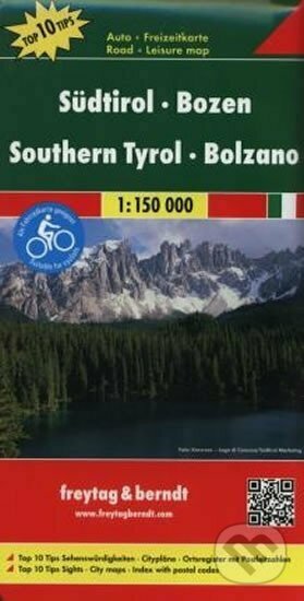 Turisticá mapa Jižní Tyrolsko, freytag&berndt