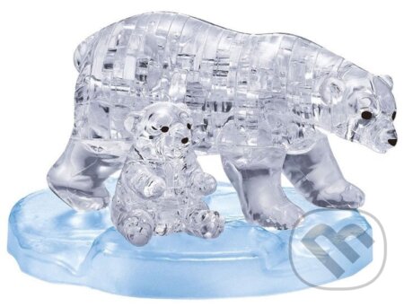 3D Crystal puzzle Lední medvědice s mládětem, Matyska, 2022