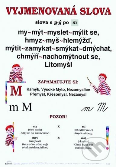 Plakát - Vyjmenovaná slova po M (Scientia). Scientia Plakát - Vyjmenovaná slova po M (Scientia). Scientia