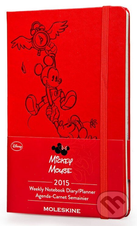 Moleskine – 12-mesačný červený plánovací diár Mickey Mouse 2015, Moleskine, 2014