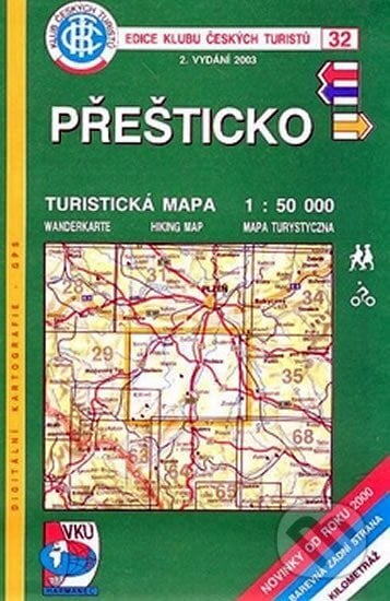 KČT 32 Přešticko/turistická mapa, Klub českých turistů, 2003