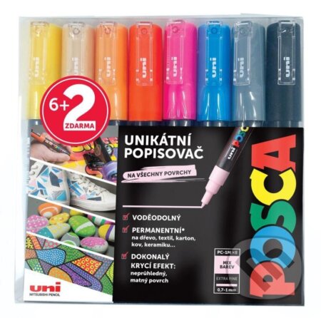 Posca Sada popisovačů 0,7 mm - Summer 6 + 2 ks zdarma (OFFICE LINE). OFFICE LINE Posca Sada popisovačů 0,7 mm - Summer 6 + 2 ks zdarma (OFFICE LINE). OFFICE LINE