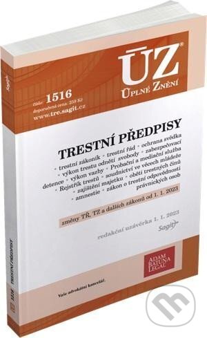 Kniha: Úplné Znění - 1516 Trestní předpisy (Sagit). Sagit, 2023 Kniha: Úplné Znění - 1516 Trestní předpisy (Sagit). Sagit, 2023