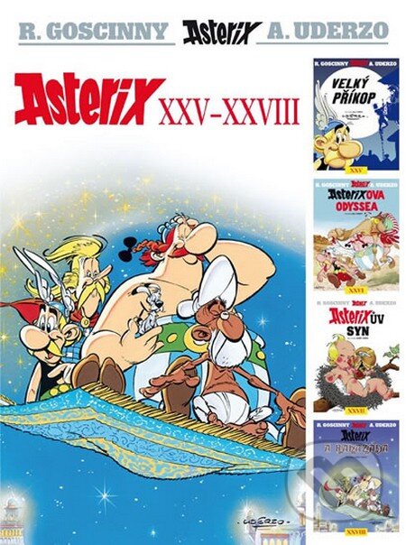 Kniha: Asterix XXV – XXVIII (Albert Uderzo a René Goscinny). Egmont ČR, 2014 Kniha: Asterix XXV – XXVIII (Albert Uderzo a René Goscinny). Egmont ČR, 2014