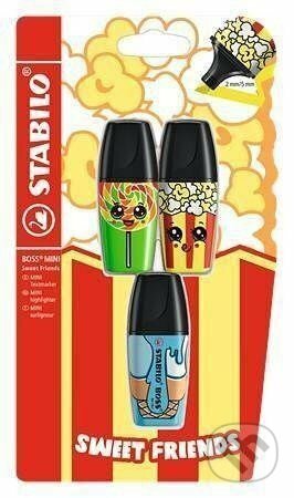 Zvýrazňovač STABILO BOSS MINI Sweet Friends, sada 3 ks Blistr (STABILO). STABILO Zvýrazňovač STABILO BOSS MINI Sweet Friends, sada 3 ks Blistr (STABILO). STABILO