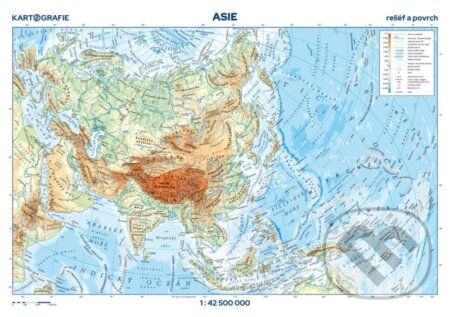 Asie - reliéf a povrch 1:42 500 000 (Kartografie Praha). Kartografie Praha, 2023 Asie - reliéf a povrch 1:42 500 000 (Kartografie Praha). Kartografie Praha, 2023