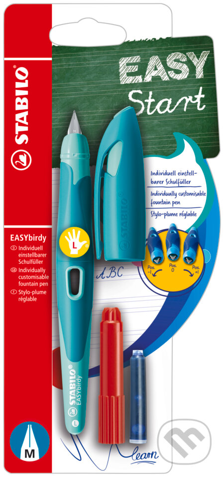 Ergonomické školské plniace pero pre ľavákov so štandardným hrotom M - zelená (STABILO). STABILO, 2023 Ergonomické školské plniace pero pre ľavákov so štandardným hrotom M - zelená (STABILO). STABILO, 2023