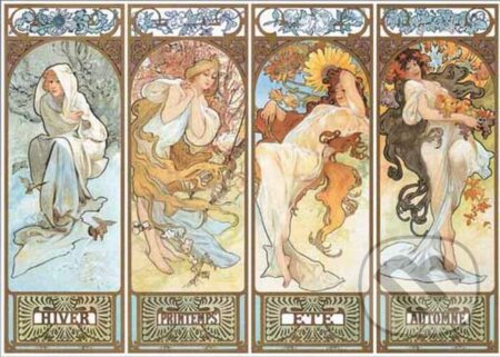Puzzle: Štyri ročné obdobia (Alfonz Mucha). Editions Ricordi, 2014 Puzzle: Štyri ročné obdobia (Alfonz Mucha). Editions Ricordi, 2014