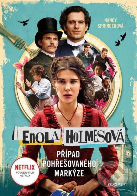 Kniha: Enola Holmesová: Případ pohřešovaného markýze (Nancy Springer). Nakladatelství Fragment, 2023 Kniha: Enola Holmesová: Případ pohřešovaného markýze (Nancy Springer). Nakladatelství Fragment, 2023