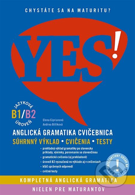 Kniha: Anglická gramatika - cvičebnica (Andrea Billíková a Elena Ciprianová). Enigma, 2023 Kniha: Anglická gramatika - cvičebnica (Andrea Billíková a Elena Ciprianová). Enigma, 2023