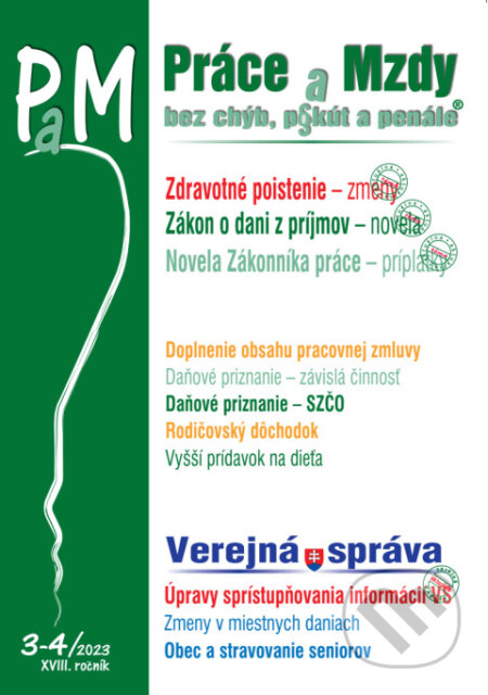 Kniha: Práce, odvody a mzdy bez chyb, pokut a penále č. 3-4 / 2023 - Zdravotné poistenie – zmeny (Poradca s.r.o.). Poradca s.r.o., 2023 Kniha: Práce, odvody a mzdy bez chyb, pokut a penále č. 3-4 / 2023 - Zdravotné poistenie – zmeny (Poradca s.r.o.). Poradca s.r.o., 2023