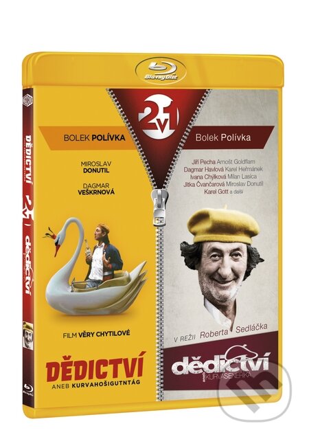 Film: Dědictví aneb Kurvahošigutntág + Dědictví aneb Kurva se neříká (Robert Sedláček a Věra Chytilová) (Blu-ray). Magicbox, 2014 Film: Dědictví aneb Kurvahošigutntág + Dědictví aneb Kurva se neříká (Robert Sedláček a Věra Chytilová) (Blu-ray). Magicbox, 2014