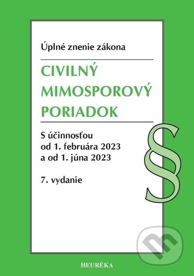 Kniha: Civilný mimosporový poriadok (Heuréka). Heuréka, 2015 Kniha: Civilný mimosporový poriadok (Heuréka). Heuréka, 2015