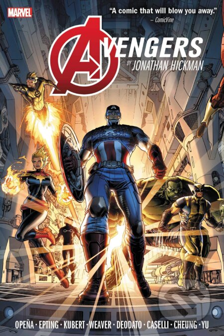 Kniha: Avengers By Jonathan Hickman (Jonathan Hickman, Nick Spencer a Jason Latour). Marvel, 2023 Kniha: Avengers By Jonathan Hickman (Jonathan Hickman, Nick Spencer a Jason Latour). Marvel, 2023
