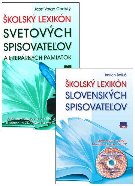 Kniha: Školský lexikón svetových spisovateľov a literárnych pamiatok + Školský lexikón slovenských spisovateľov (+CD) (Imrich Belluš a Jozef Varga Gbelský). Príroda, 2011 Kniha: Školský lexikón svetových spisovateľov a literárnych pamiatok + Školský lexikón slovenských spisovateľov (+CD) (Imrich Belluš a Jozef Varga Gbelský). Príroda, 2011