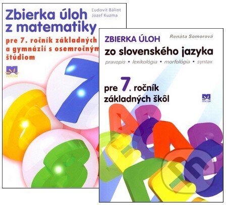 Kniha: Zbierka úloh zo slovenského jazyka + Zbierka úloh z matematiky (7. ročník) (Beata Menzlová, Michal Dvorecký, Renáta Somorová a Verena Paar). Príroda Kniha: Zbierka úloh zo slovenského jazyka + Zbierka úloh z matematiky (7. ročník) (Beata Menzlová, Michal Dvorecký, Renáta Somorová a Verena Paar). Príroda