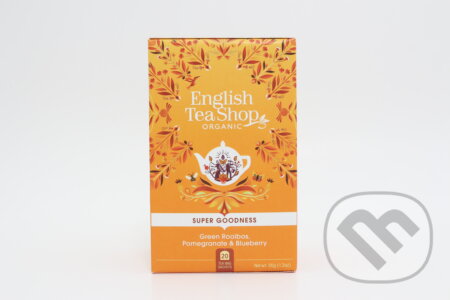 Kávy a čaje: Rooibos, granátové jablko a čučoriedka 20 x 1,75 g (English Tea Shop). English Tea Shop, 2023 Kávy a čaje: Rooibos, granátové jablko a čučoriedka 20 x 1,75 g (English Tea Shop). English Tea Shop, 2023